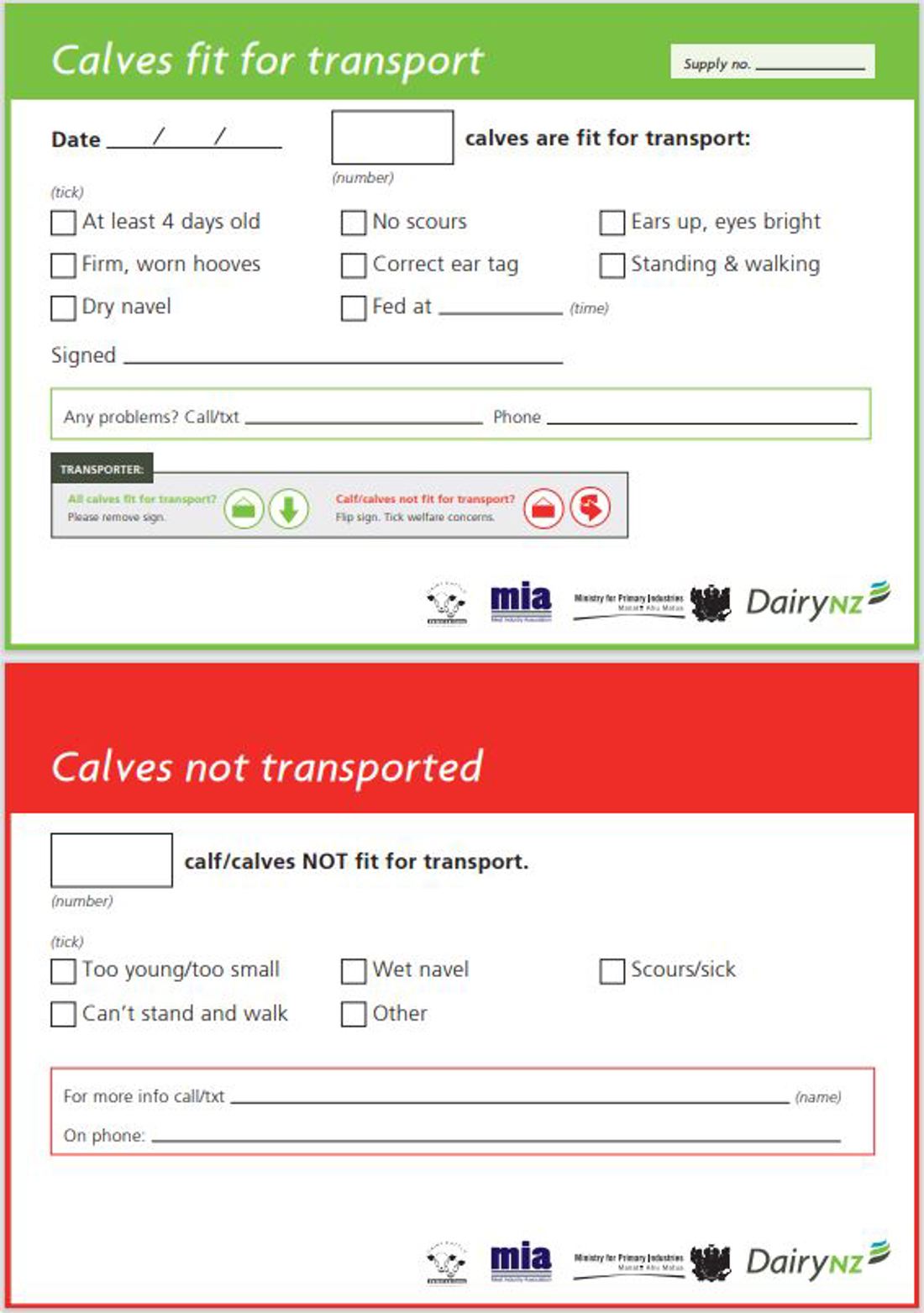 Bobby Calf Collection Sign Image