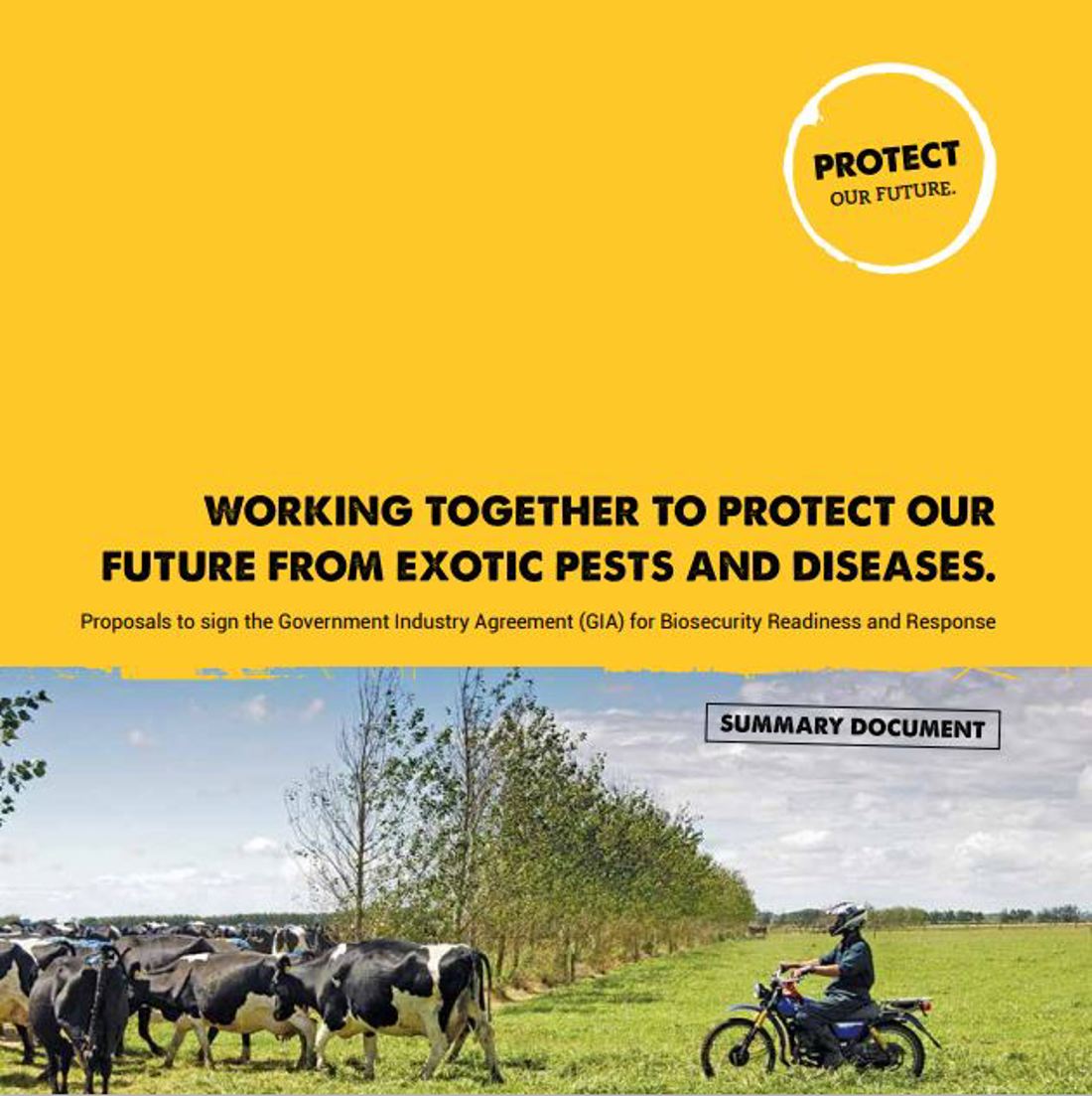 Working Together To Protect Our Future From Exotic Pests And Diseases Summary Document Image