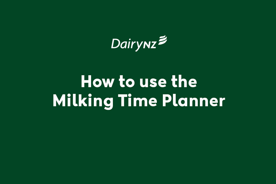 Milking Time Planner Video Placeholder Image