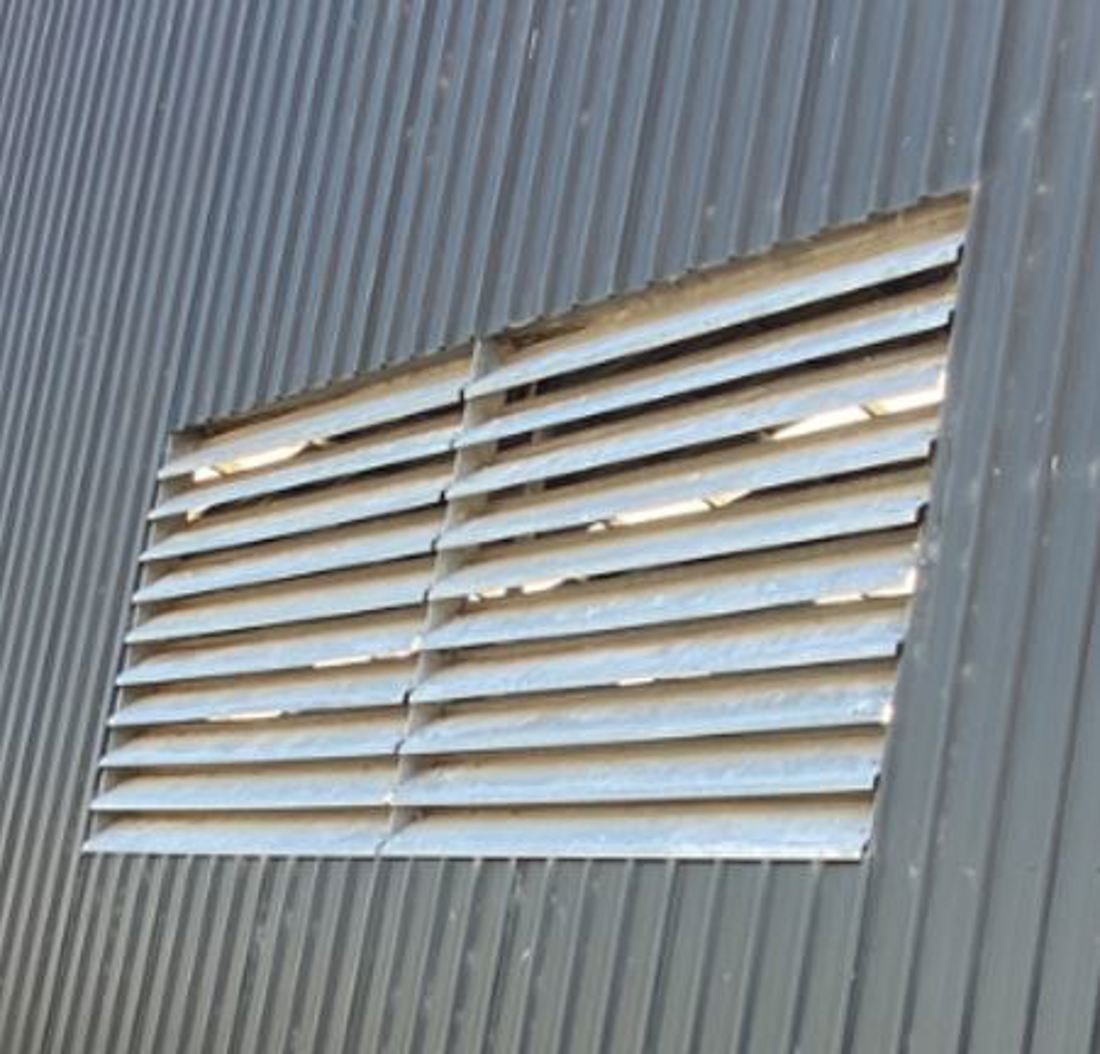 Off Paddock Investment Additional Vents Added To Wall Of Steel Structure