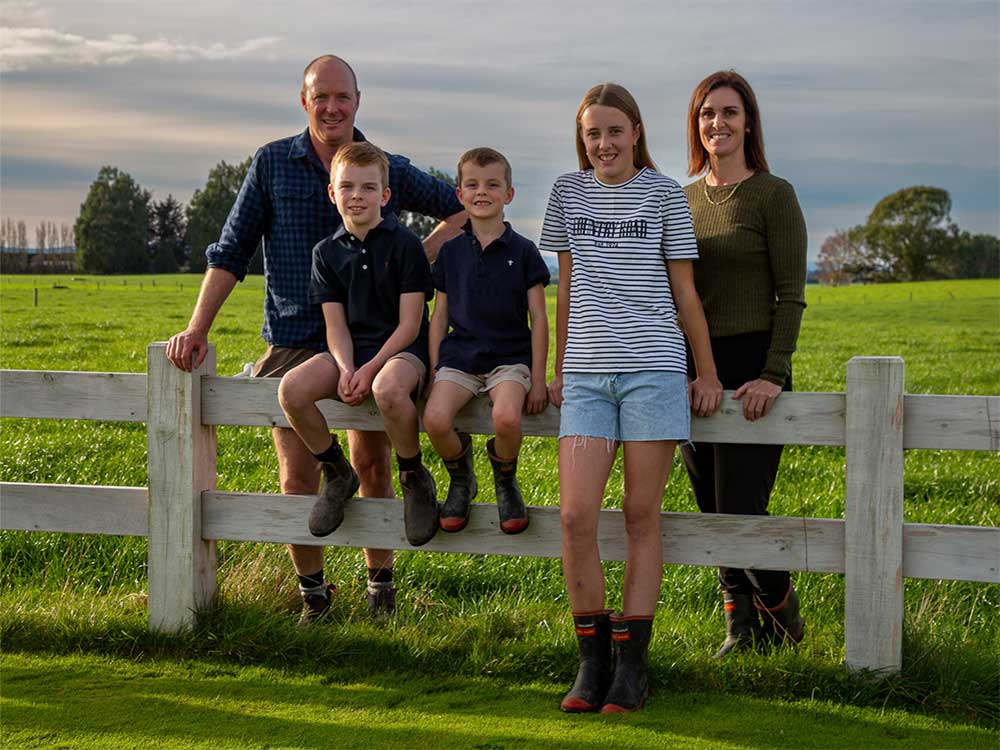 Steve and Hayley Clarke with their three children