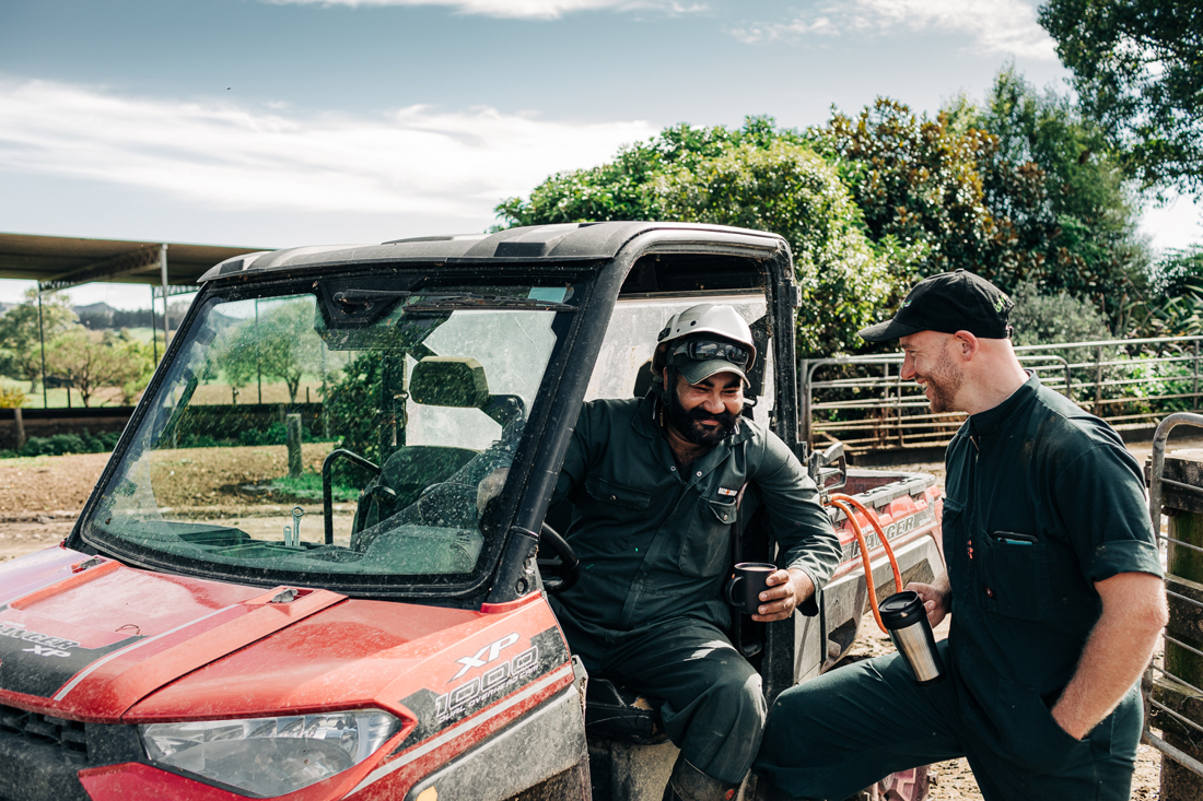Two farmers having a conversation