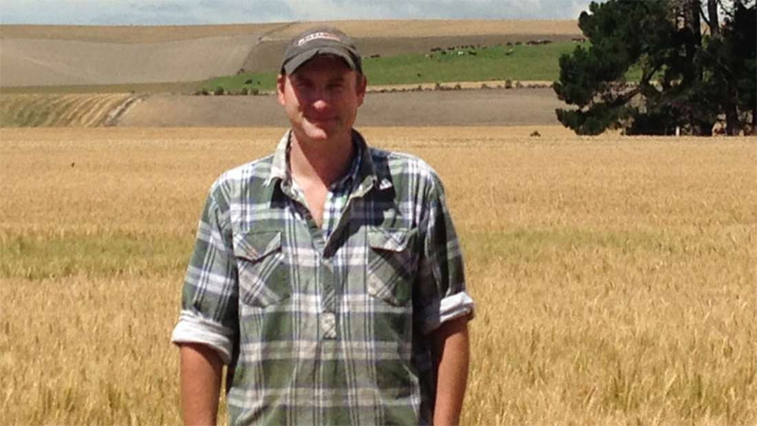 A man standing in a field