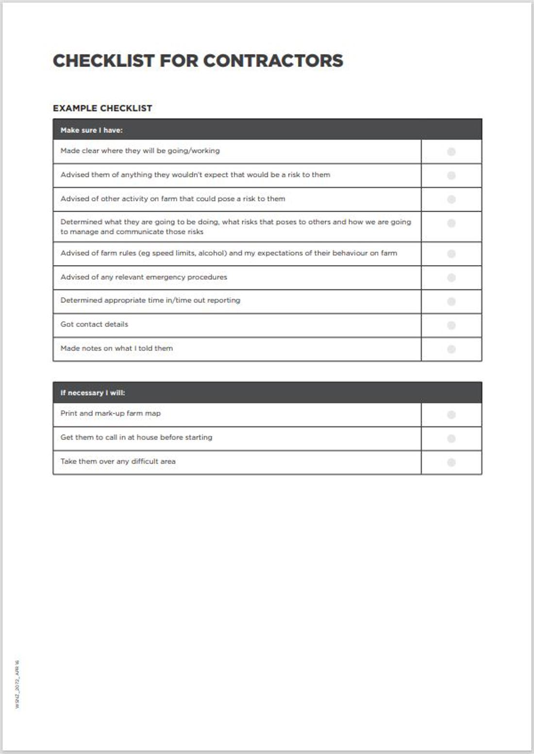 Checklist For Contractors Image