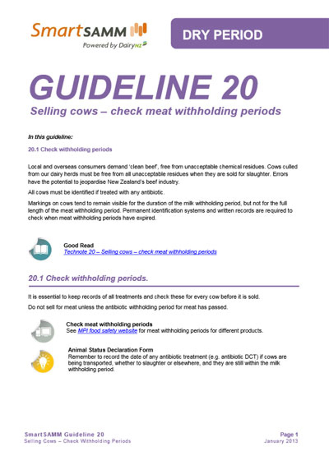 Guideline 20