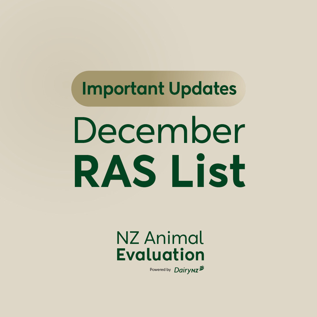 RAS List Important Update Dec 2025