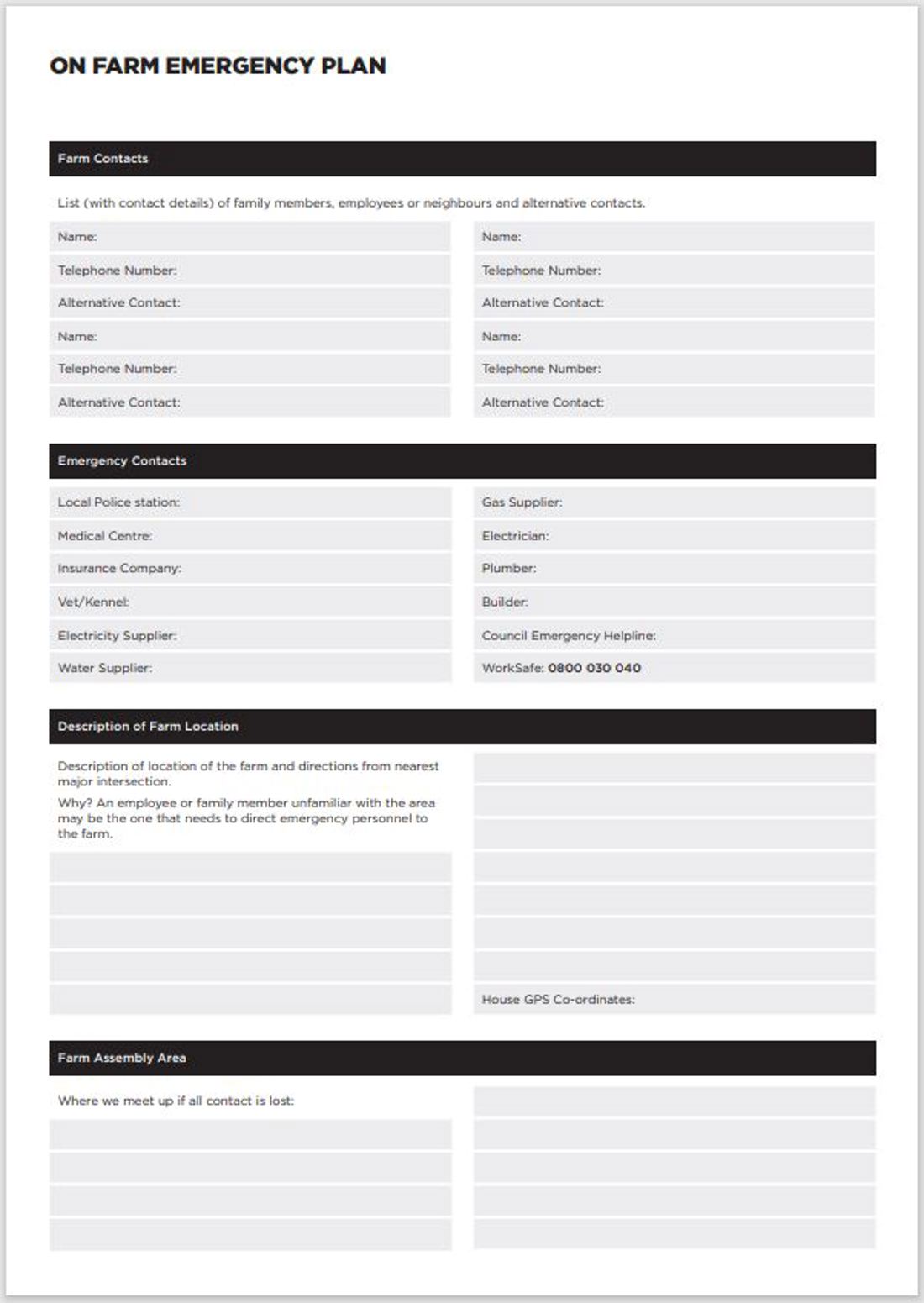 On Farm Emergency Plan Image