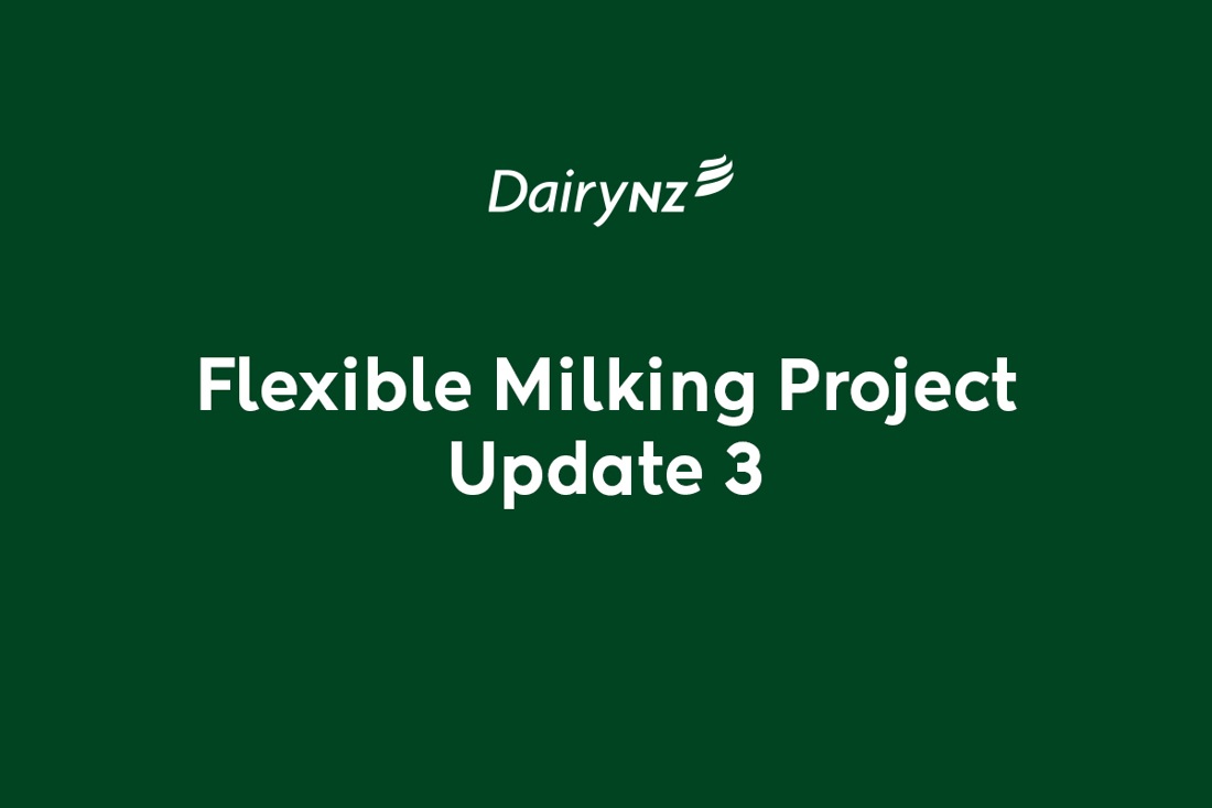 Flexibile Milking Project Update 3