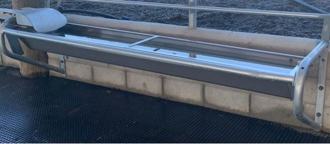 Off Paddock Investment Feeding Tipping Trough Accessed From Rubber Matted Loafing Area