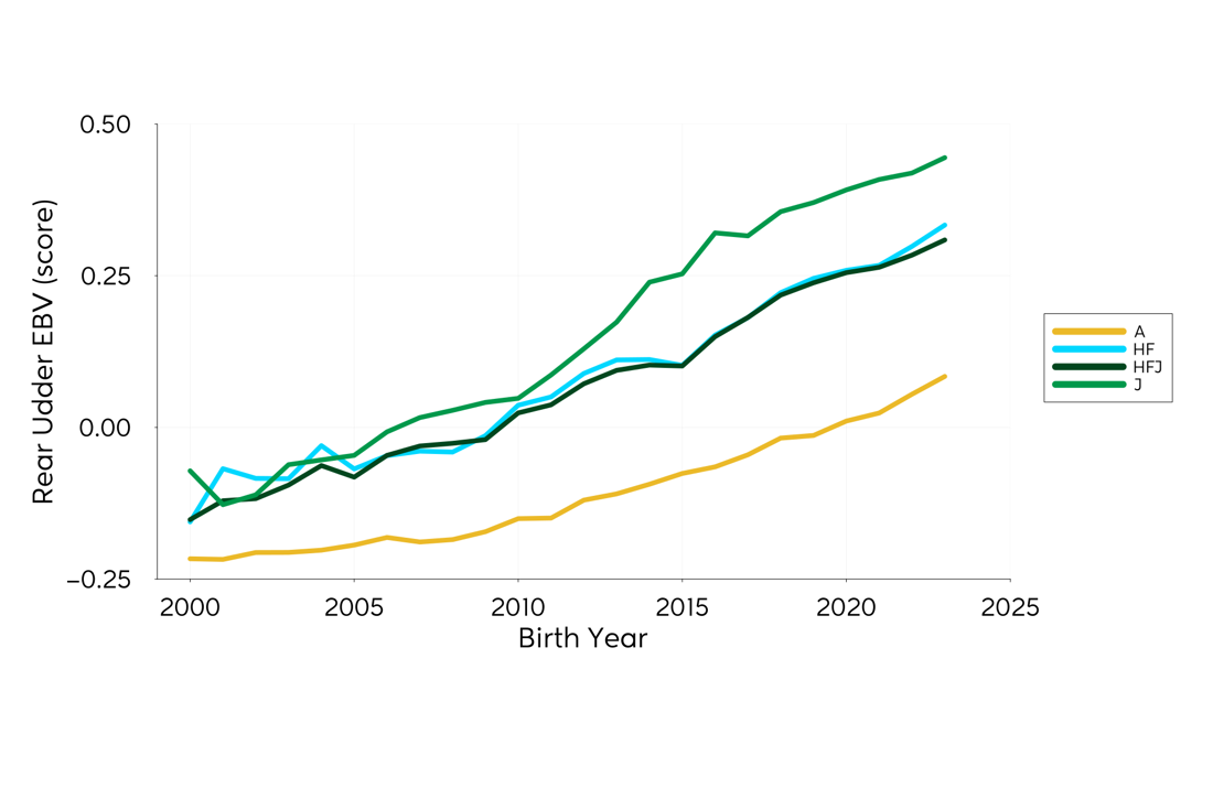 Genetic Trend Graph Rearudder 2024