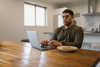 A person using a laptop