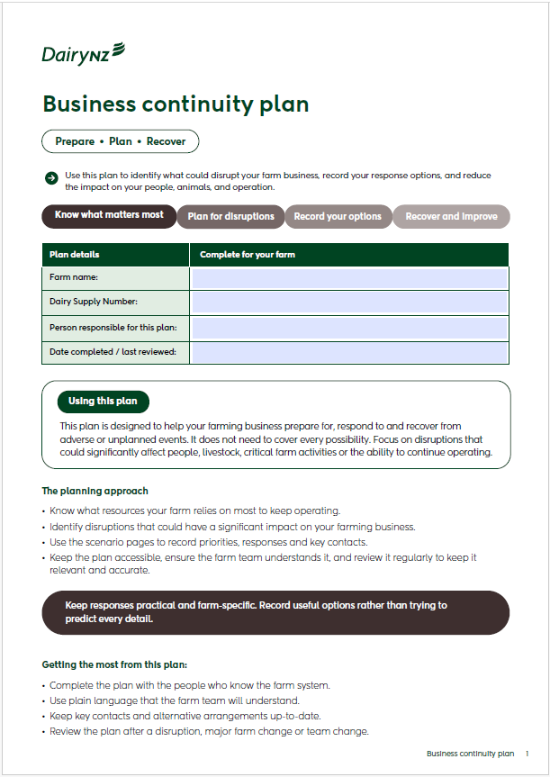 Business Continuity Plan 2026 Cover