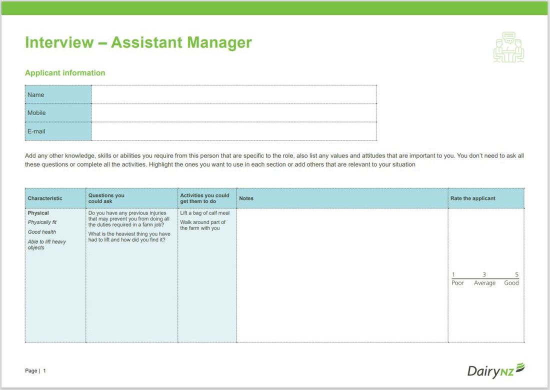 Interview Assistant Manager Image