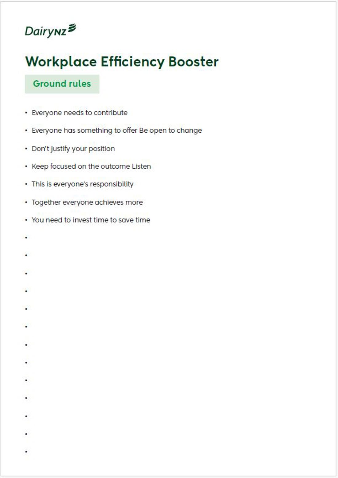 Workplace Efficiency Booster Ground Rules Image