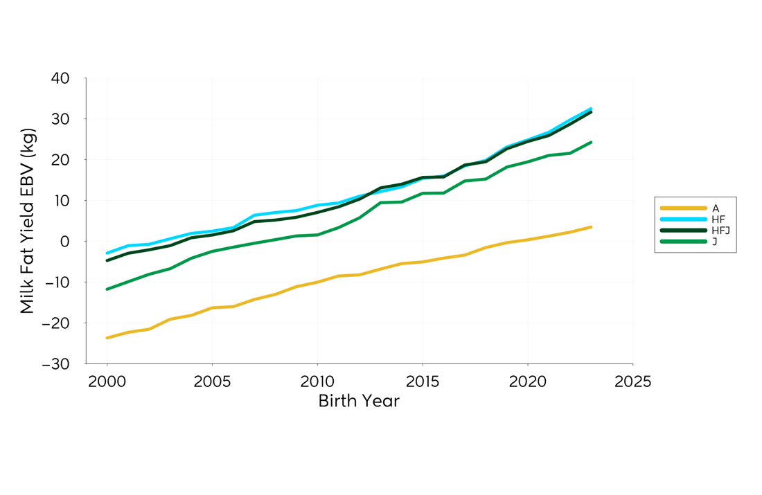Genetic Trend Graph Fat 2024